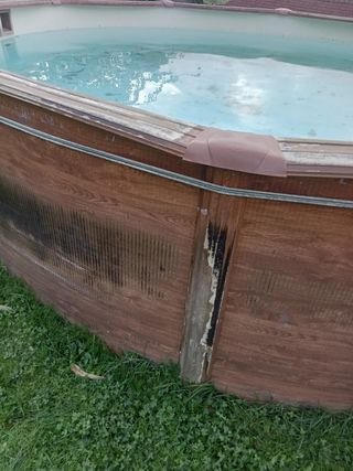 Piscina desmontable de chapa y plástico