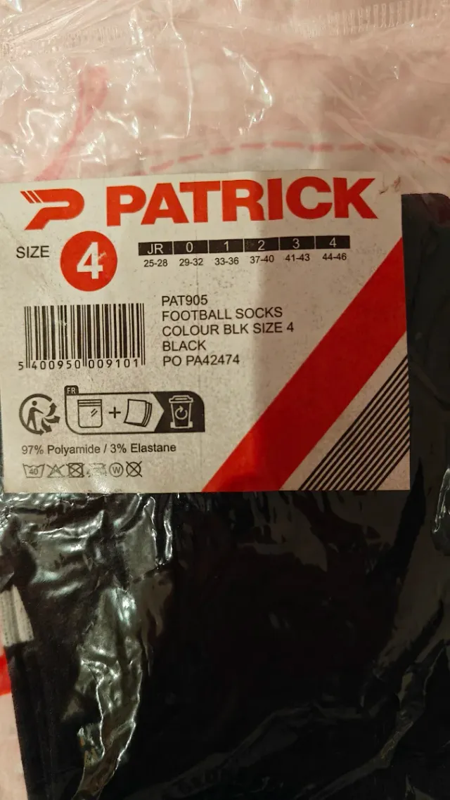 Calzini da calcio Patrick Taglia 44-46 (Nuovi)