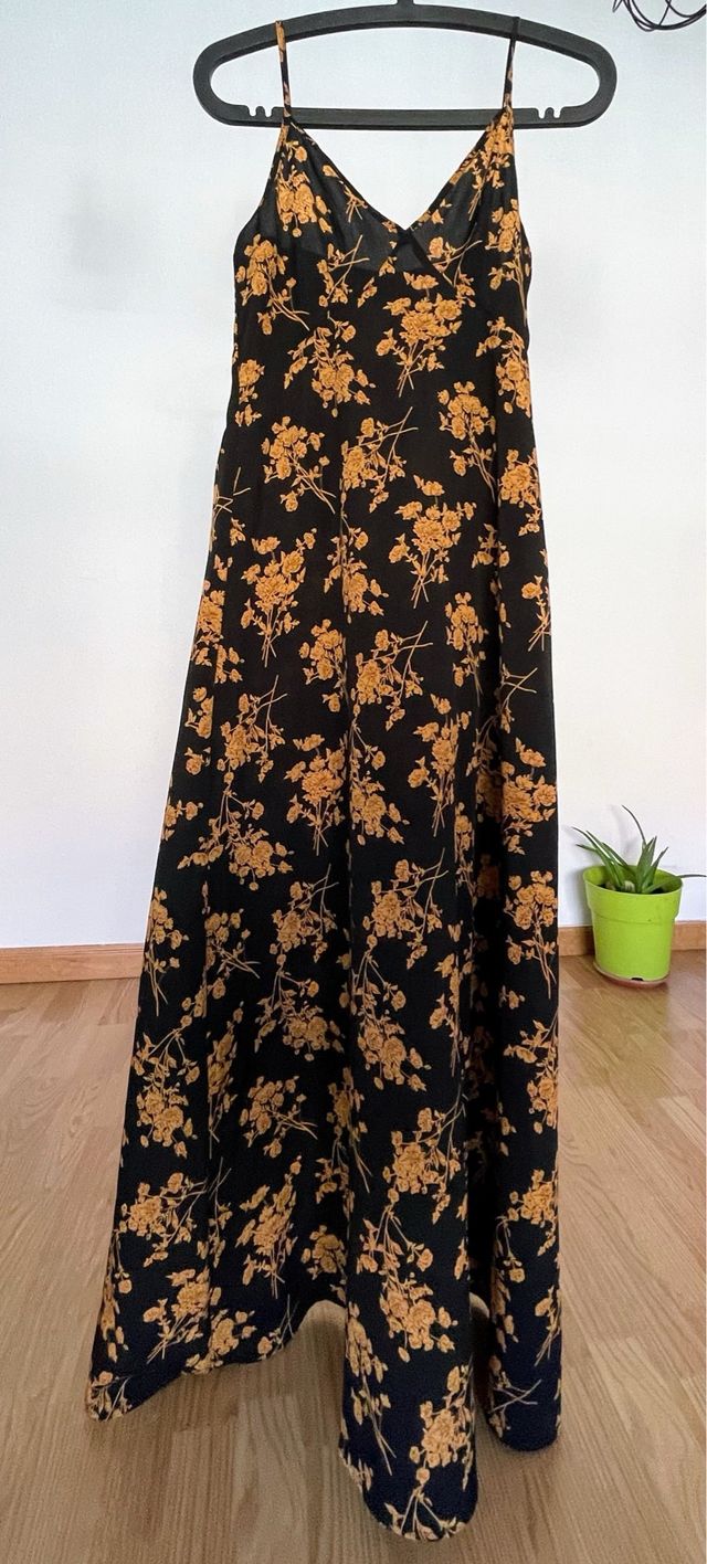 Vestido largo floral tirantes