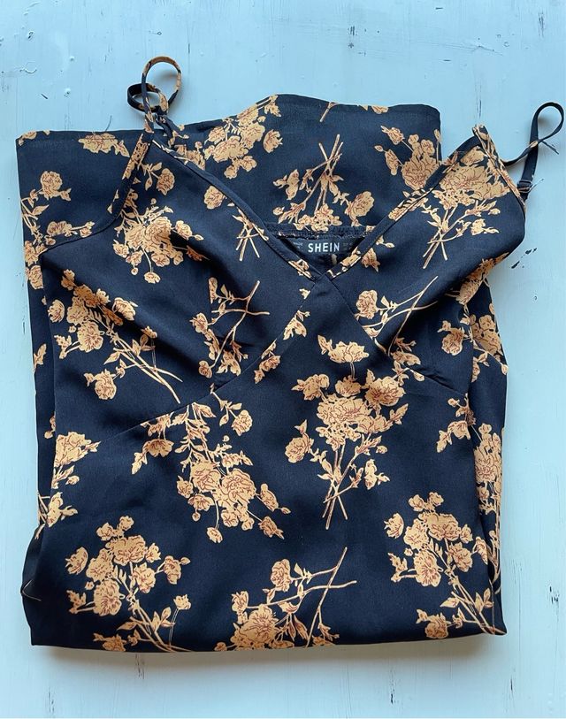 Vestido largo floral tirantes