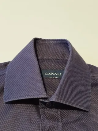 Camicia Canali uomo a costine oblique