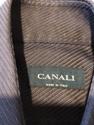 Camicia Canali uomo a costine oblique