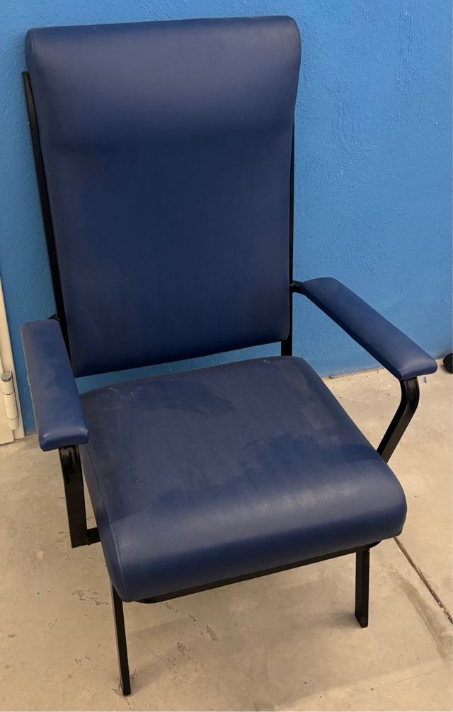 Butaca 1 plaza azul y negra