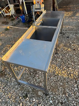 Fregadero Industrial Doble Acero Inoxidable. la