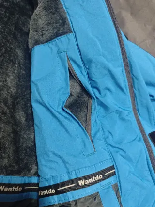 Cazadora juvenil azul y gris