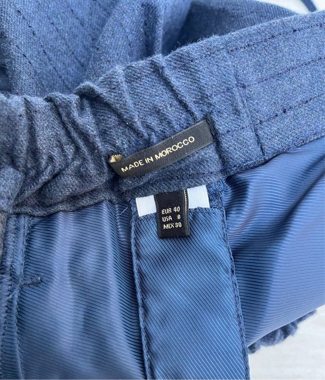 Pantalones Massimo Dutti Talla 40 Azul