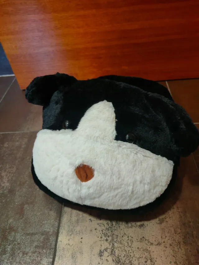 Pantuflas de perro para pies calientes