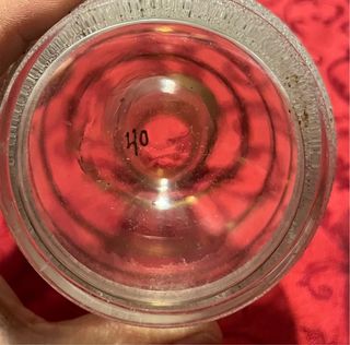 Bottiglia vintage vetro satinato e finiture in oro