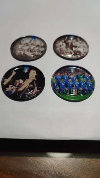 Set 4 dischetti metallo Italia Campionato