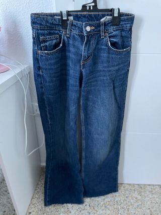 Pantalón Zara tiro bajo ancho talla 34