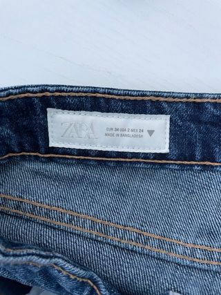 Pantalón Zara tiro bajo ancho talla 34