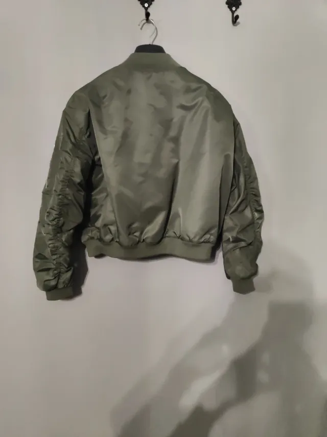 Chaqueta bomber verde militar Talla Xs-S