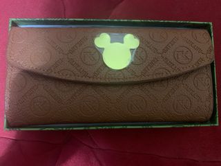 Cartera elegante piel sintética marrón