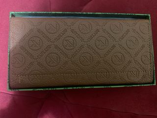 Cartera elegante piel sintética marrón