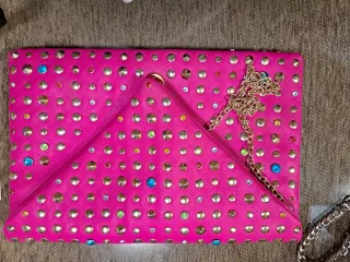 Bolso de mano fiesta tachuelas multicolor NO ZARA