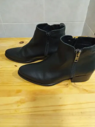 Botines mujer negros con cremallera