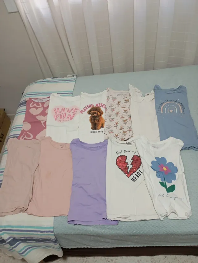 Lote 10 camisetas niña