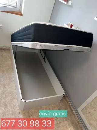 Letto a scomparsa singolo in legno Canapé Canapé