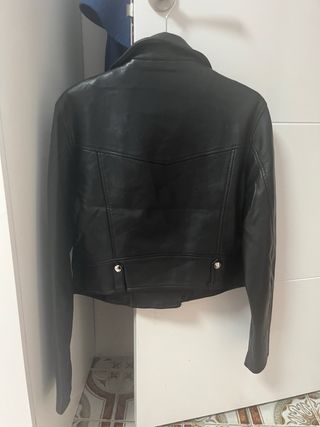 Cazadora Biker Negra Bershka