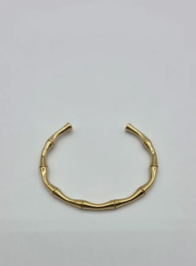 Pulsera Acero Quirúrgico Diseño Bambú