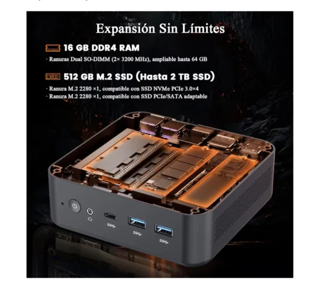 Robtom Mini PC Gaming Ryzen 5 7430U 512GB