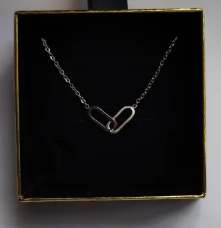 Colgante Corazón Acero +Regalo osito llavero