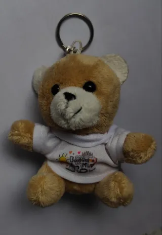 Colgante Corazón Acero +Regalo osito llavero