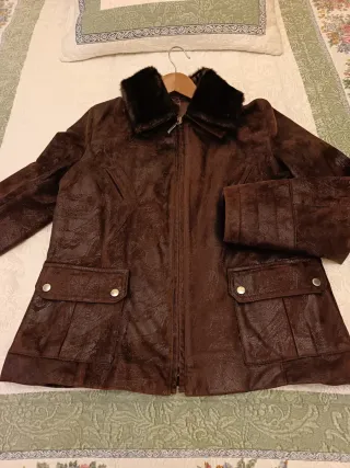 Cazadora polipiel/ antelina