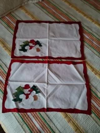 Conjunto 2 Panos Tabuleiro Natal Boneco Neve