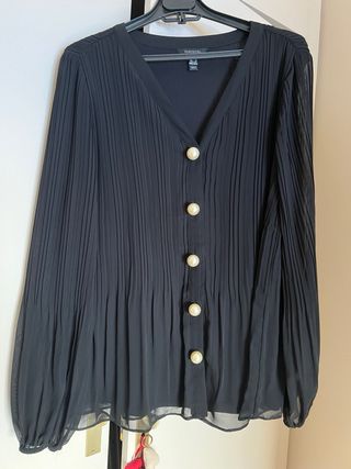 Blusa CORTEFIEL Negra Talla S