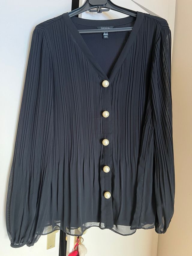 Blusa CORTEFIEL Negra Talla S