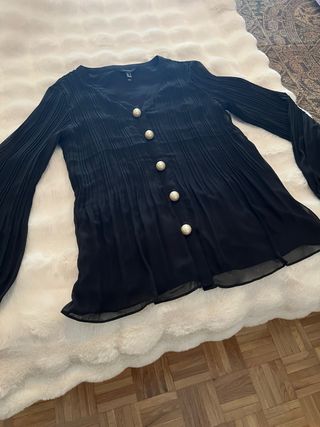 Blusa CORTEFIEL Negra Talla S