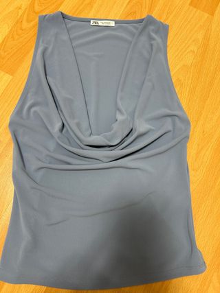 Top Zara azul Talla M