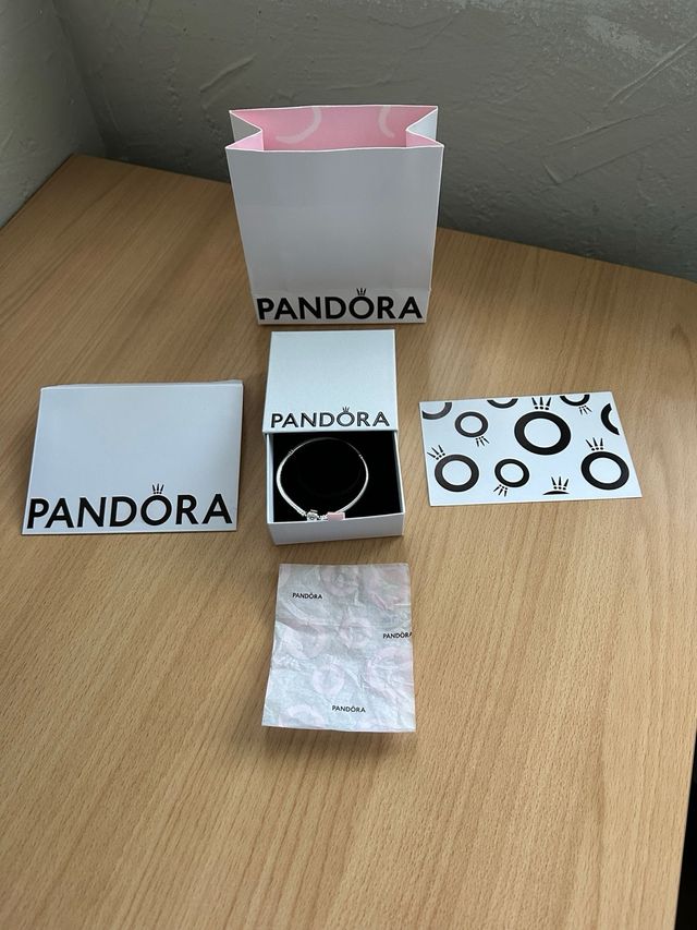 Pulsera Pandora Plata. Talla 19