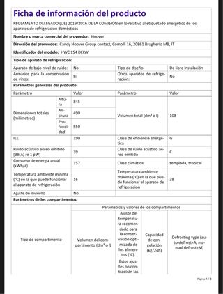 Vinoteca Hoover 32 botellas, 2 zonas