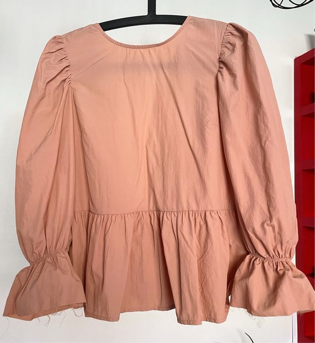 Blusa H&M rosa manga abullonada. Sin Estrenar!