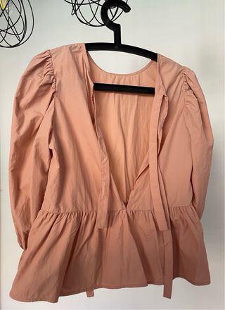 Blusa H&M rosa manga abullonada. Sin Estrenar!