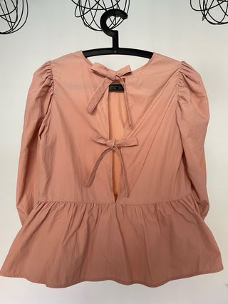 Blusa H&M rosa manga abullonada. Sin Estrenar!