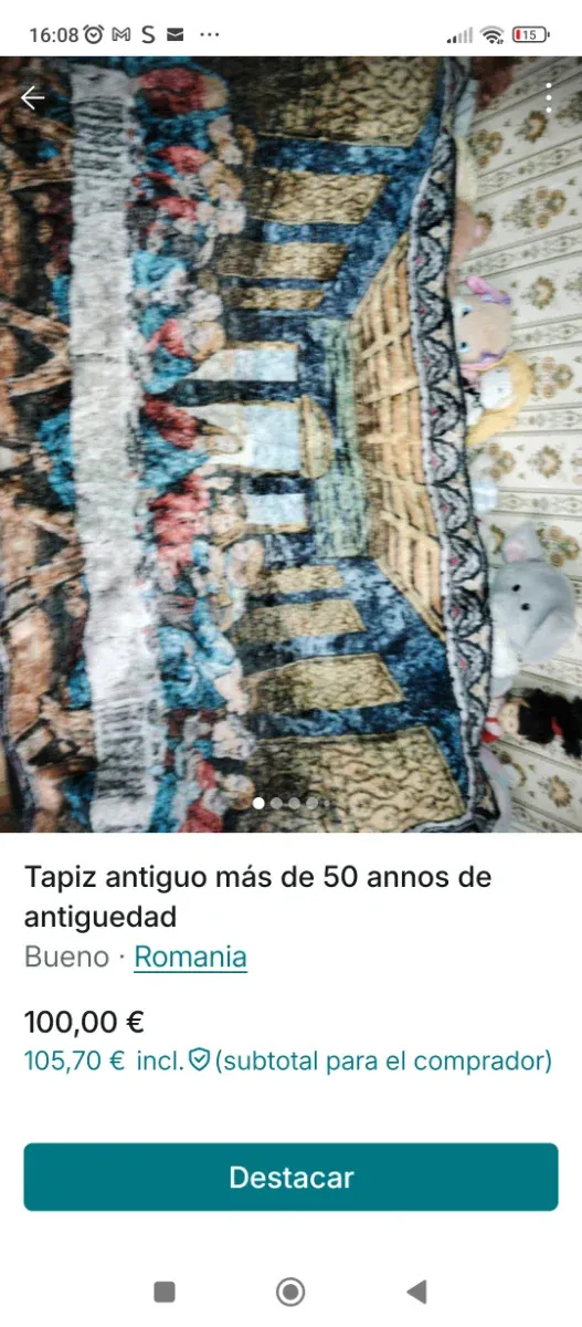 Tapiz antiguo decorativo