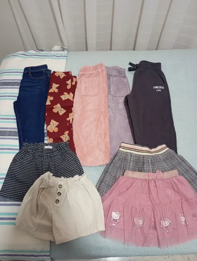 Lote Ropa Niña Pantalones y Faldas 5-6 Años