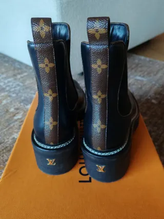 Stivaletti Louis Vuitton Beaubourg Pelle Nera