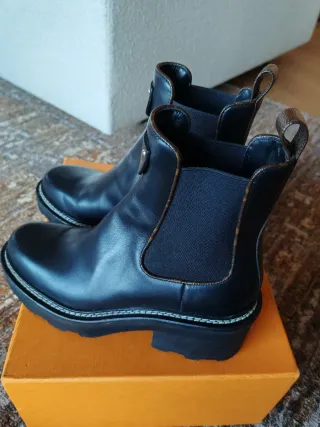 Stivaletti Louis Vuitton Beaubourg Pelle Nera