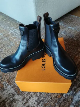 Stivaletti Louis Vuitton Beaubourg Pelle Nera