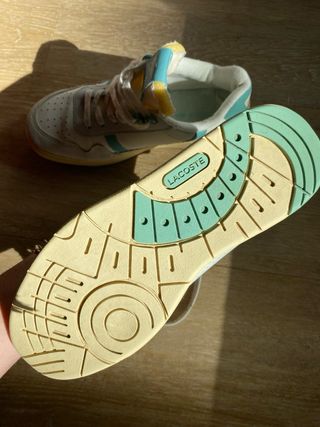 Tenis Lacoste Blanco y Turquesa