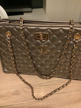Borsa donna Chanel oro/argento trapuntata