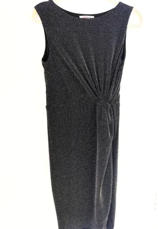 Vestido fiesta Morgan negro/plata