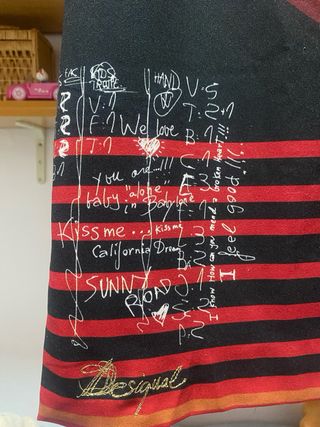 Vestido Desigual Negro y Rojo Talla S