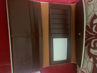 Cartera Piel Sintética Beige/Marrón