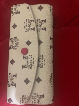 Cartera Piel Sintética Beige/Marrón