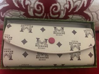 Cartera Piel Sintética Beige/Marrón